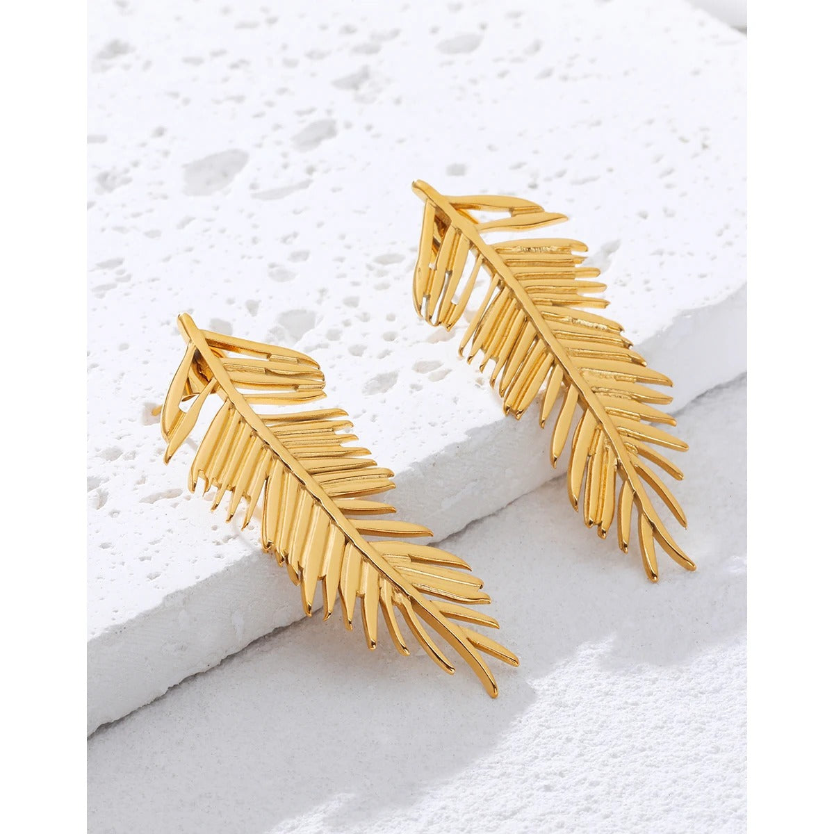 AUTUMN LEAF EARRINGS - GOLD