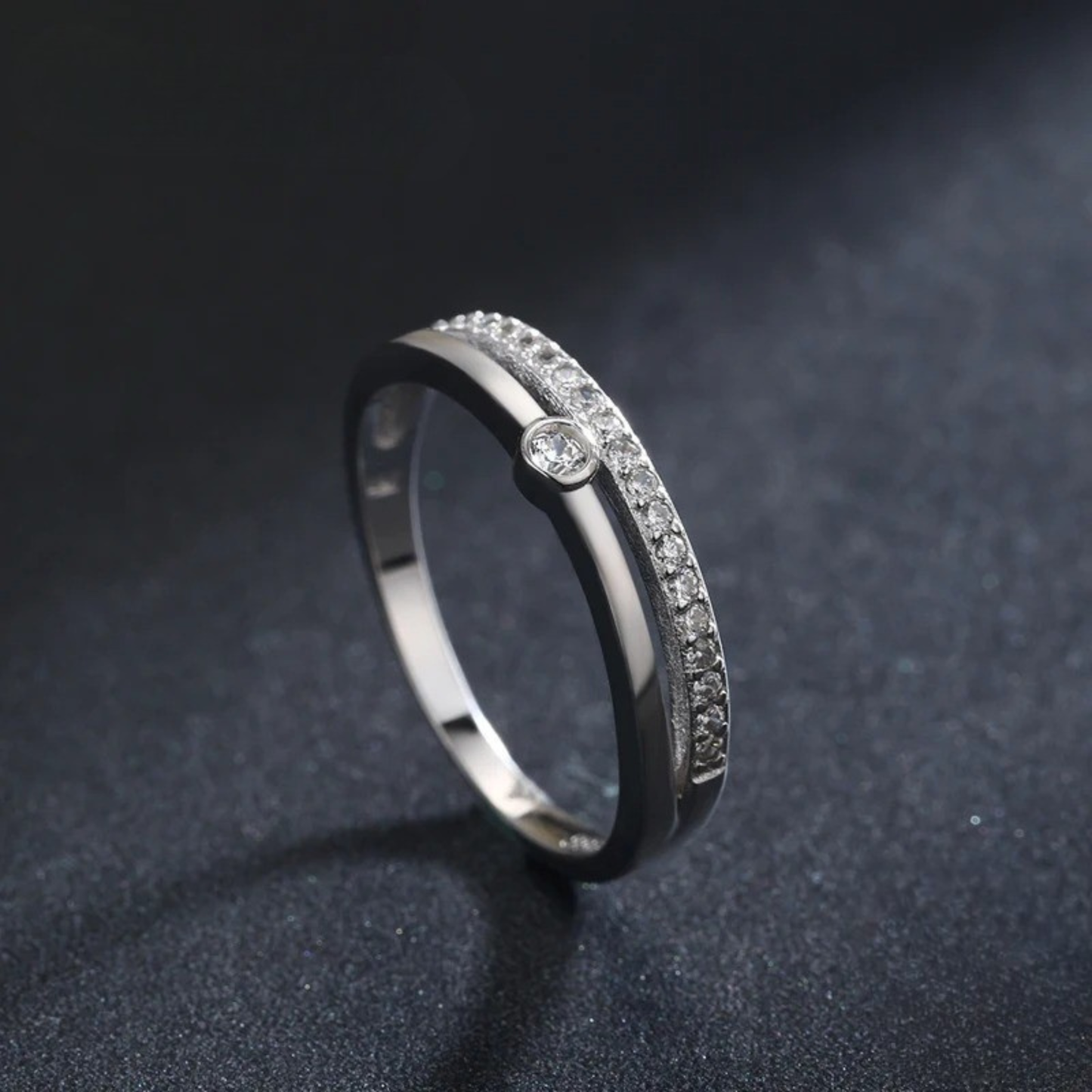 WHITE AURA RING - SILVER