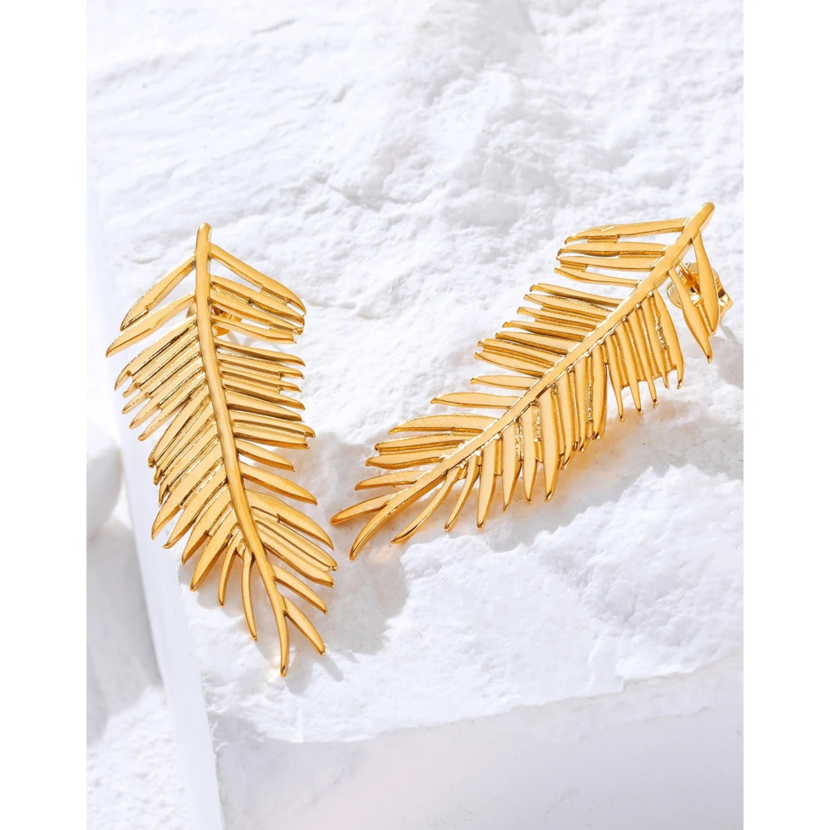 AUTUMN LEAF EARRINGS - GOLD