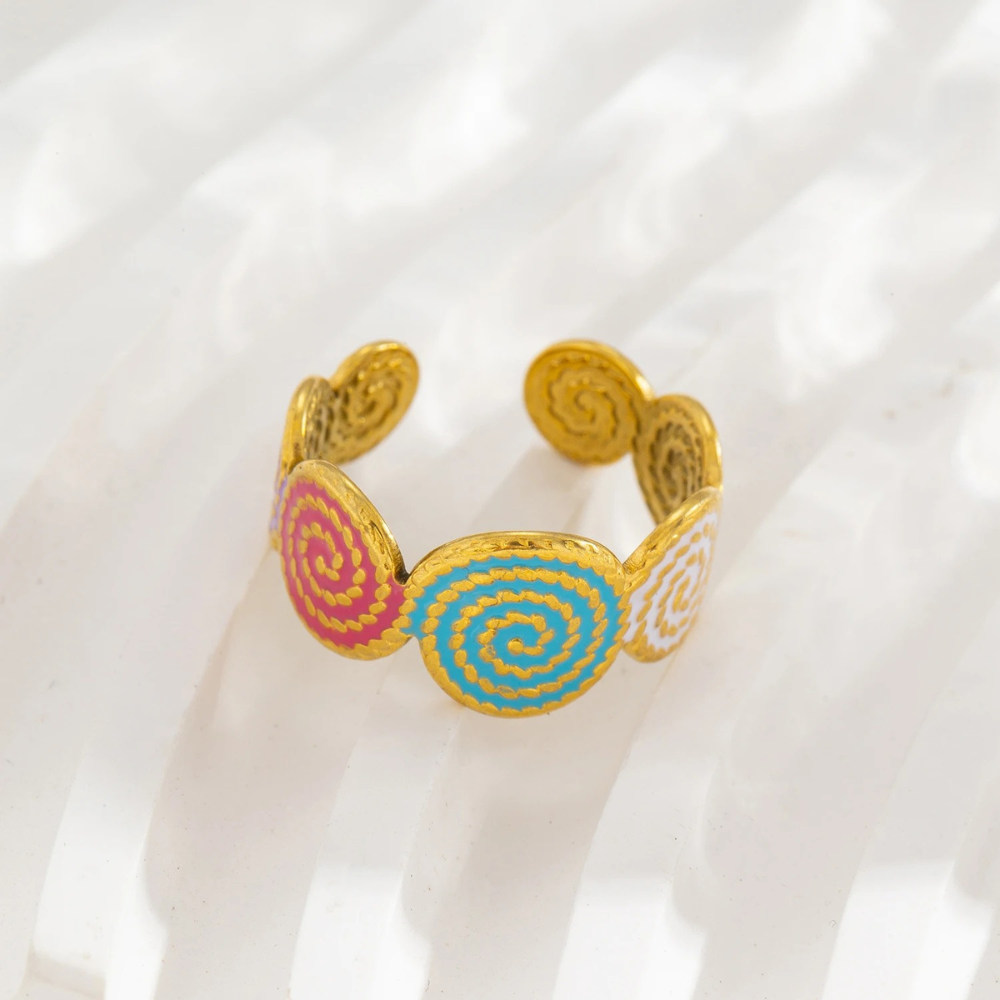 COLOR LINE RING - GOLD