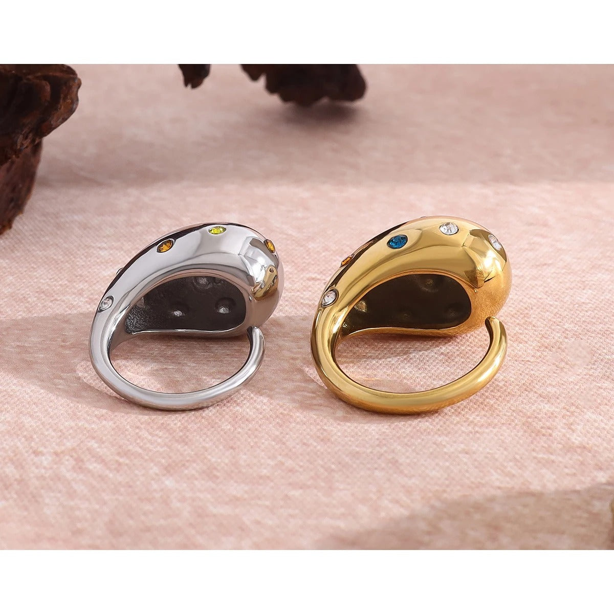 COLOR LINE RING - GOLD