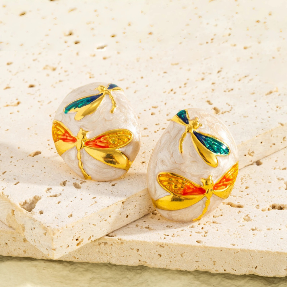 CELESTIAL DRAGONFLY EARRINGS - GOLD