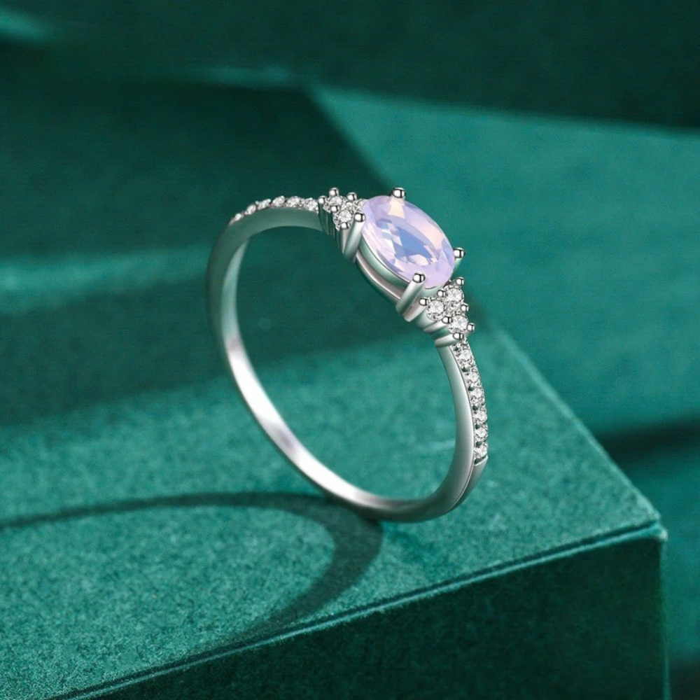 PINK PETAL RING - SILVER
