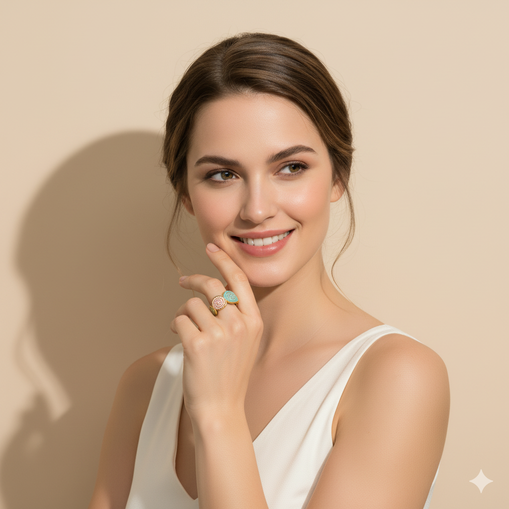 COLOR LINE RING - GOLD