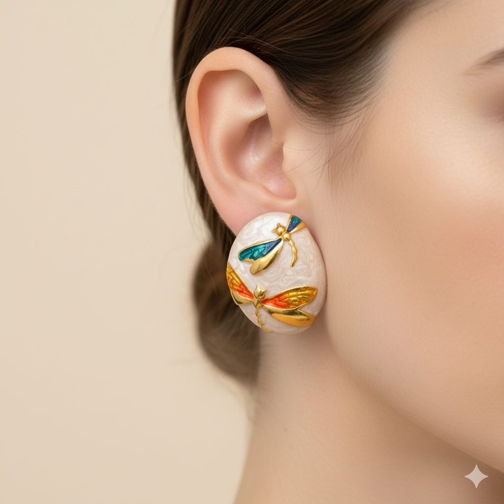 CELESTIAL DRAGONFLY EARRINGS - GOLD
