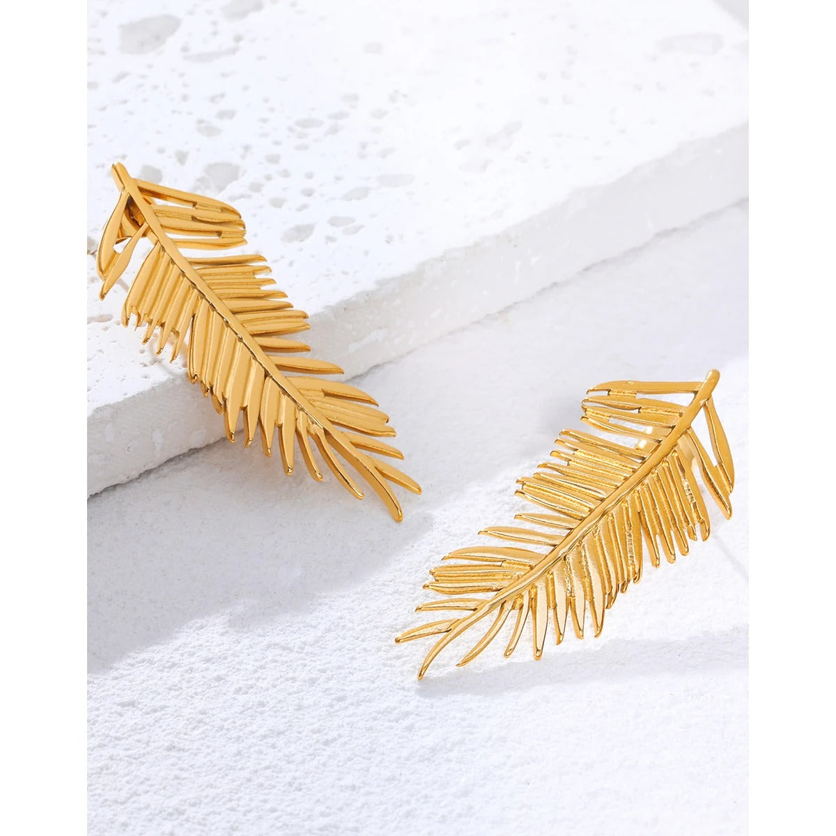 AUTUMN LEAF EARRINGS - GOLD