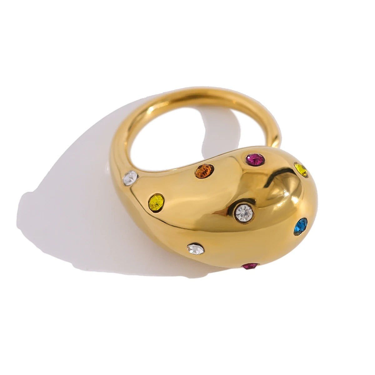 COLOR LINE RING - GOLD