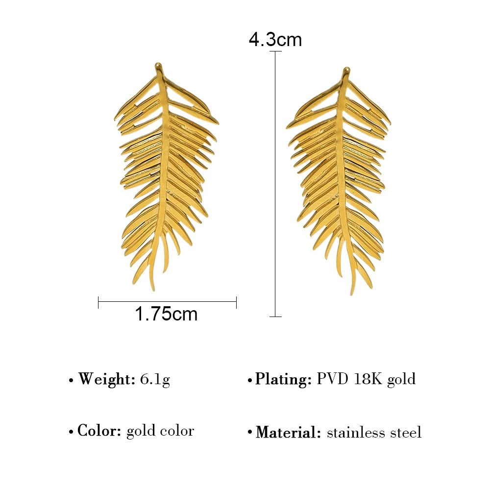 AUTUMN LEAF EARRINGS - GOLD