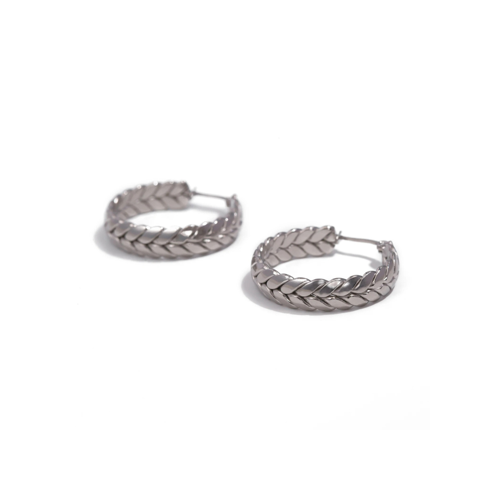 WHEAT HOOP EARRINGS - GOLD