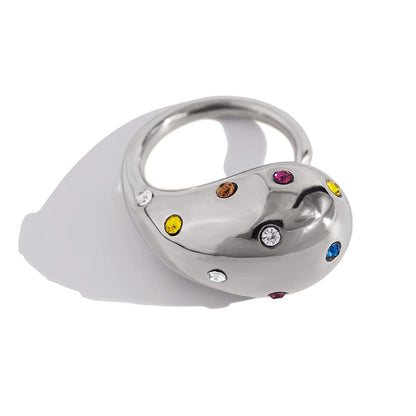 COLOR LINE RING - GOLD