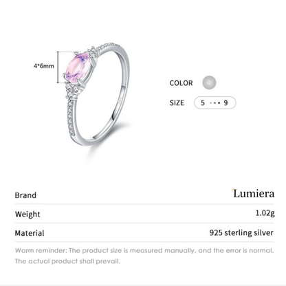 PINK PETAL RING - SILVER