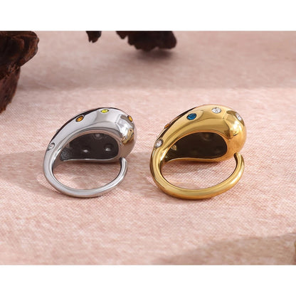 COLOR LINE RING - GOLD