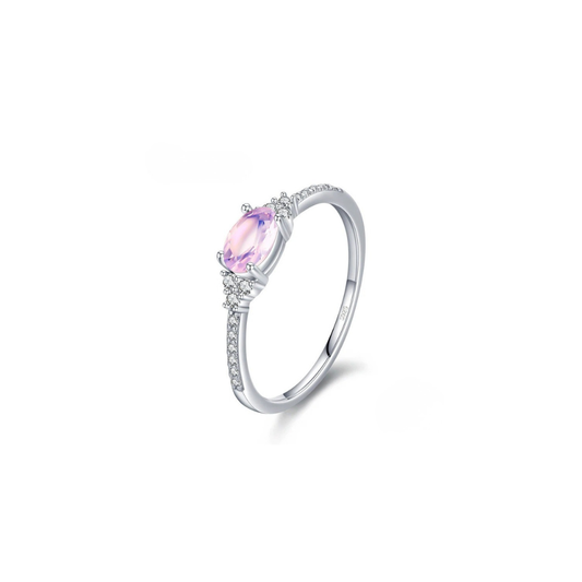 PINK PETAL RING - SILVER