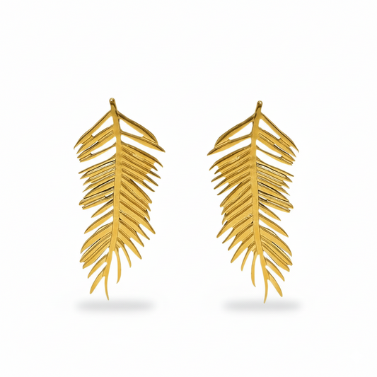 AUTUMN LEAF EARRINGS - GOLD